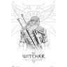 Постер Відьмак The Witcher Geralt Sketch Maxi Poster плакат 90*60 см 