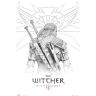 Постер Відьмак The Witcher Geralt Sketch Maxi Poster плакат 91*61 см
