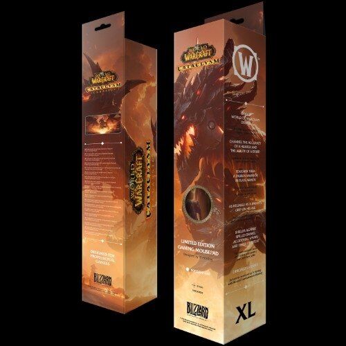 Коврик игровая поверхность Blizzard World Of Warcraft Classic Cataclysm Deathwing Смертокрыл XL Варкрафт (90*42 cm)