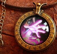 Медальйон World of Warcraft клас чорнокнижник Warlock (Метал + скло)