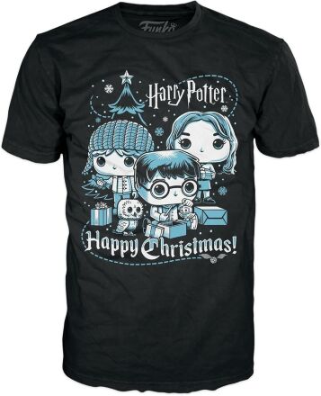 Футболка Funko Boxed Tee: Harry Potter Holiday Ron, Hermione, Harry фанко Гаррі, Рон, Герміона (розмір S)