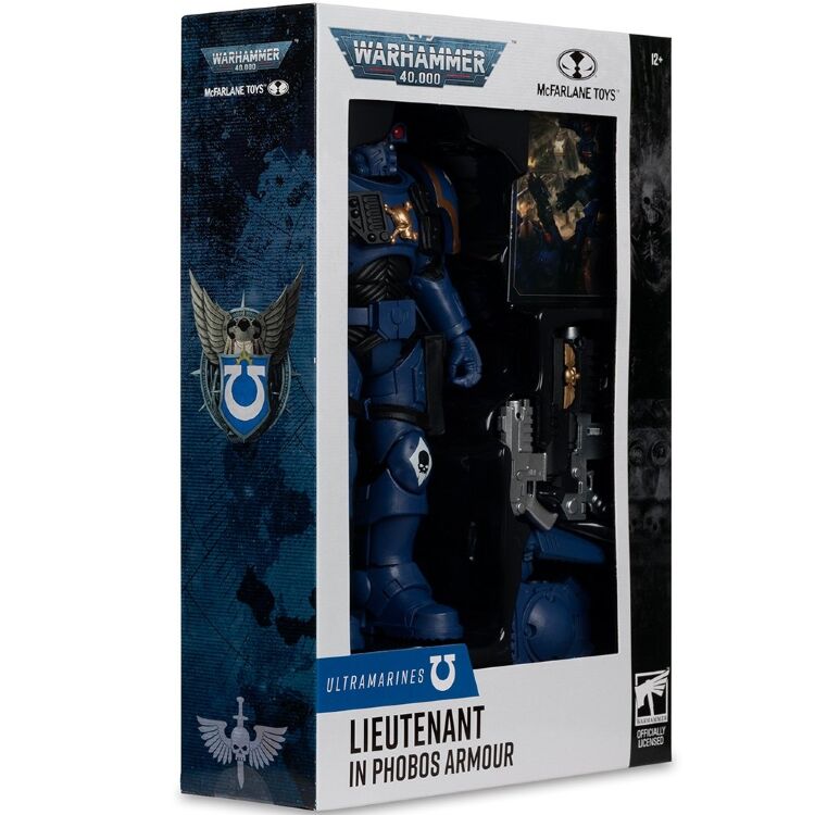 Фигурка McFarlane Warhammer 40000 Lieutenant in Phobos Armour Ultramarines Вархаммер Лейтенант в Броне Фобос 18 см. 