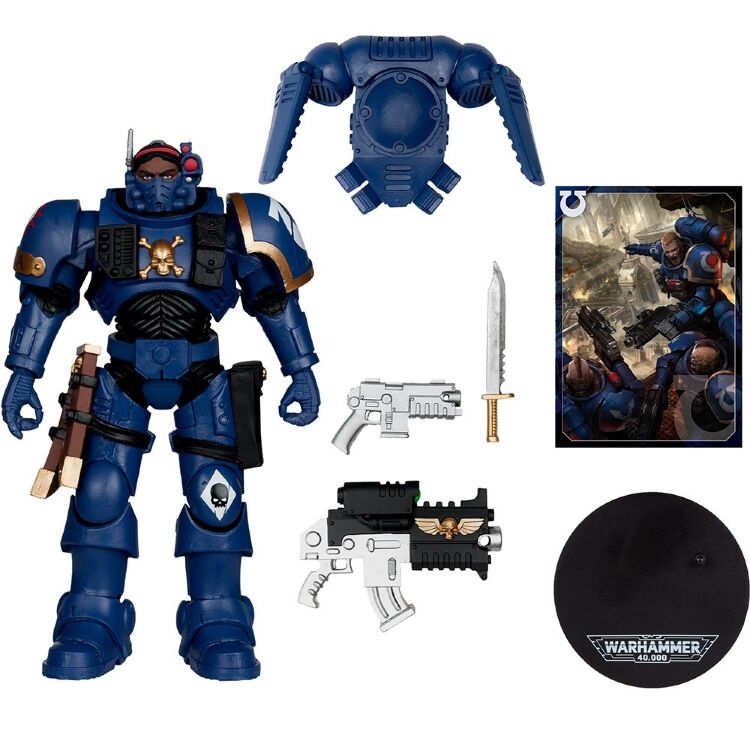 Фигурка McFarlane Warhammer 40000 Lieutenant in Phobos Armour Ultramarines Вархаммер Лейтенант в Броне Фобос 18 см. 