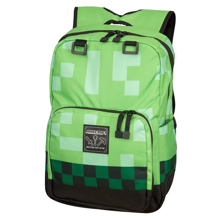 Рюкзак майнкрафт - Minecraft Creeper Kids Backpack (Green, 18 ") School 