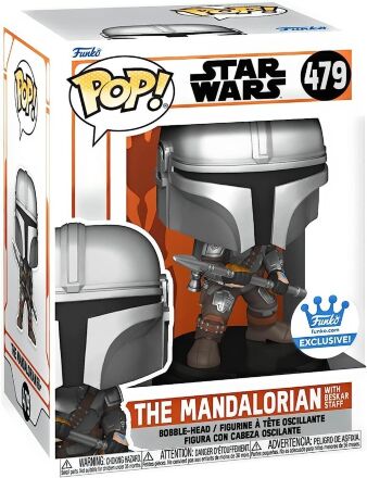 Фігурка Funko Star Wars: Mandalorian with Beskar Staff Фанко Мандалорець Бескар (Funko Exclusive) 479