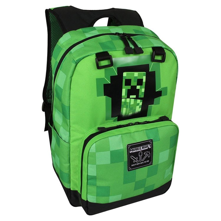 Рюкзак майнкрафт - Minecraft Creepy Creeper Kids Backpack (Green, 17 ") School 