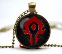 Медальйон World of Warcraft Horde (Метал + скло) №2