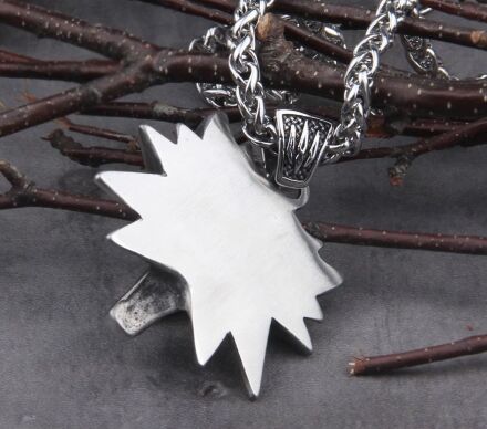 Кулон Геральта медальйон 3D Відьмак (The Witcher) з нержавіючої сталі суцільний + мішочок