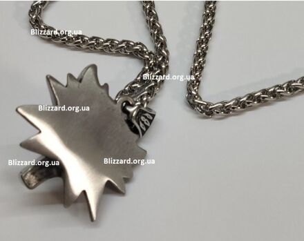 Кулон Геральта медальйон 3D Відьмак (The Witcher) з нержавіючої сталі суцільний + мішочок