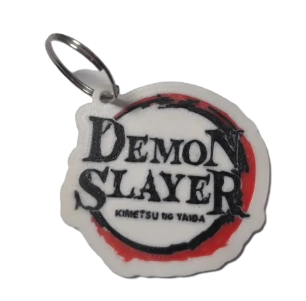 Брелок Demon Slayer Logo Keychain ABS пластик Клинок, що розсікає демонів 6 см.