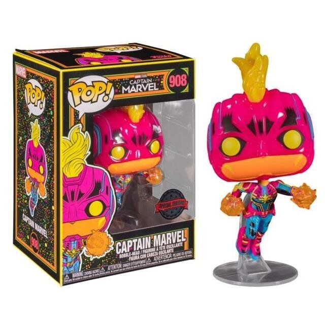 Фигурка Funko Marvel Black Light - Captain Marvel (Special Edition) Фанко Капитан Марвел 908