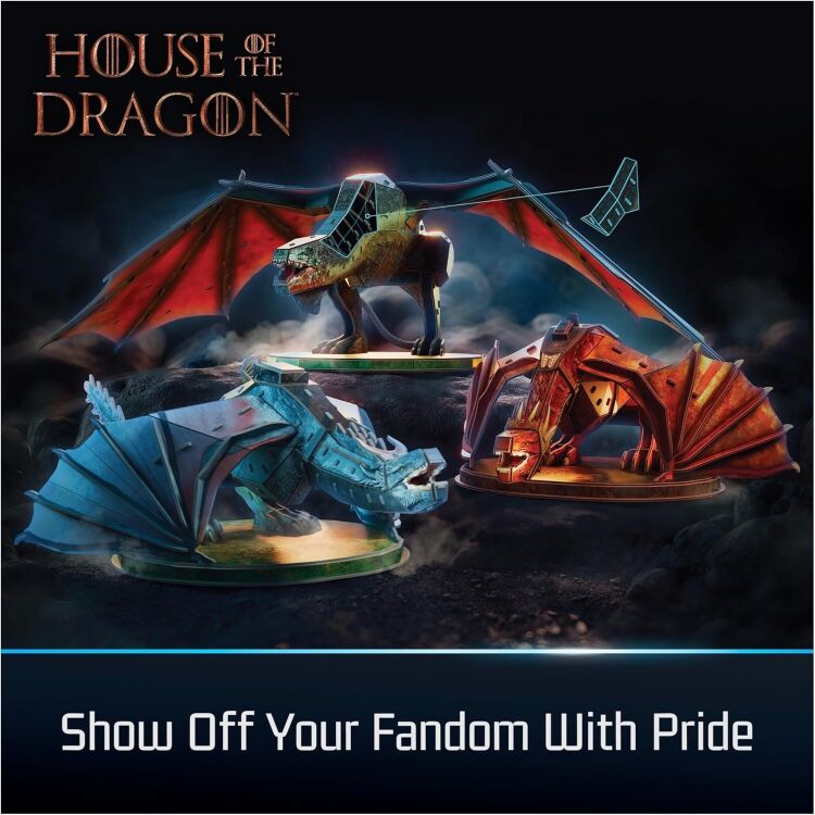 Пазл 4D Build Game of Thrones House of The Dragon 3-Pack puzzle 3D картон Драконы Игра престолов 350 шт.