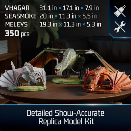 Пазл 4D Build Game Thrones House Dragon 3-Pack puzzle 3D картон Дракони Гра престолів 350 шт.