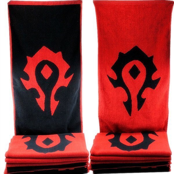 Полотенце со знаком Орды (Horde World of Warcraft Towel) 35 x 75cm 