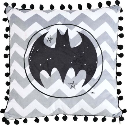 Подушка DC COMICS Batman Logo Black Pom Pom Pillow 40 см.