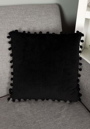 Подушка DC COMICS Batman Logo Black Pom Pom Pillow 40 см.