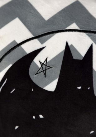 Подушка DC COMICS Batman Logo Black Pom Pom Pillow 40 см.