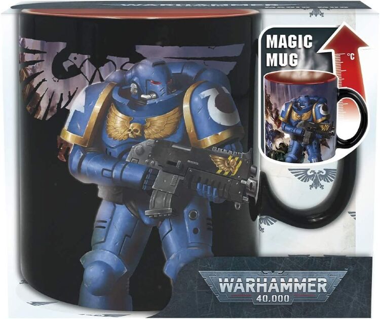 Чашка хамелеон Warhammer 40K Ultramarine and Black Legion Heat Change Mug кружка Вархаммер 460 мл
