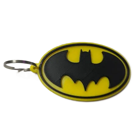 Брелок Batman Logo Keychain ABS пластик Бетмен Логотип жовтий 8 см.