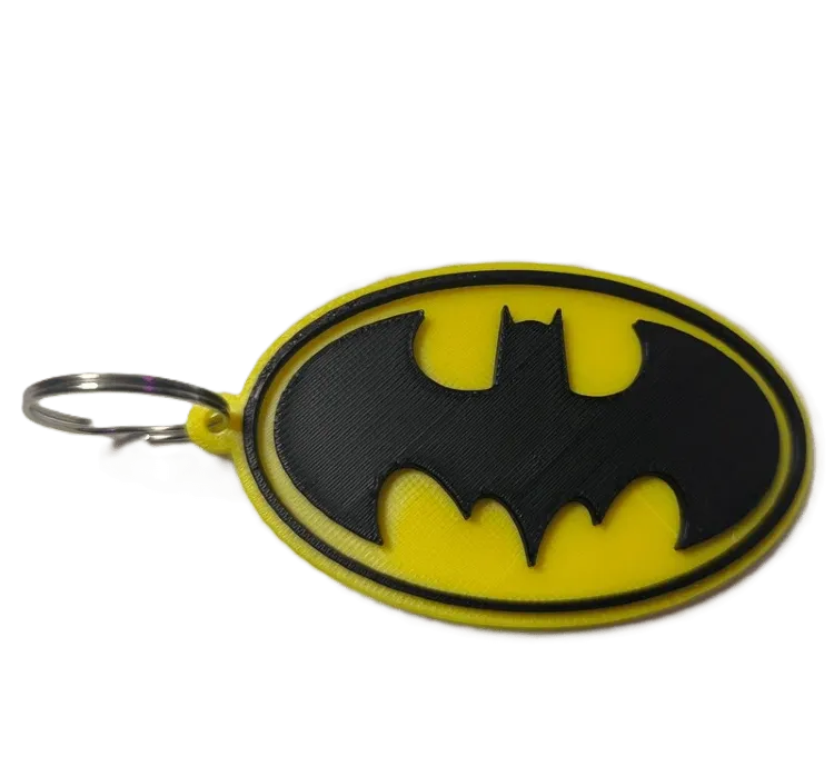Брелок Batman Logo Keychain ABS пластик Бэтмен Лого желтый 8 см.