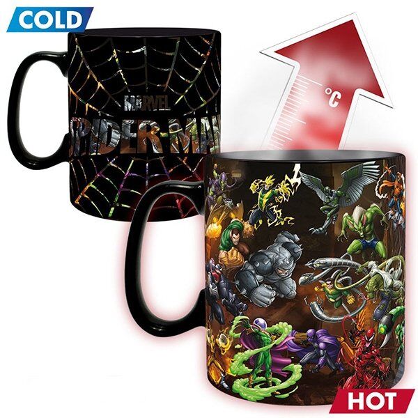 Чашка хамелеон Abystyle MARVEL Spider-Man Multiverse Ceramic Mug кружка Человек-паук 460 мл