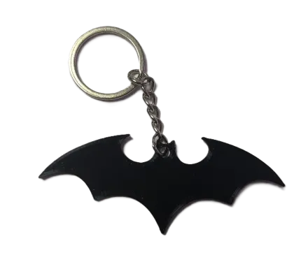Брелок Batman Logo Keychain ABS пластик Бетмен Логотип чорний 8 см.