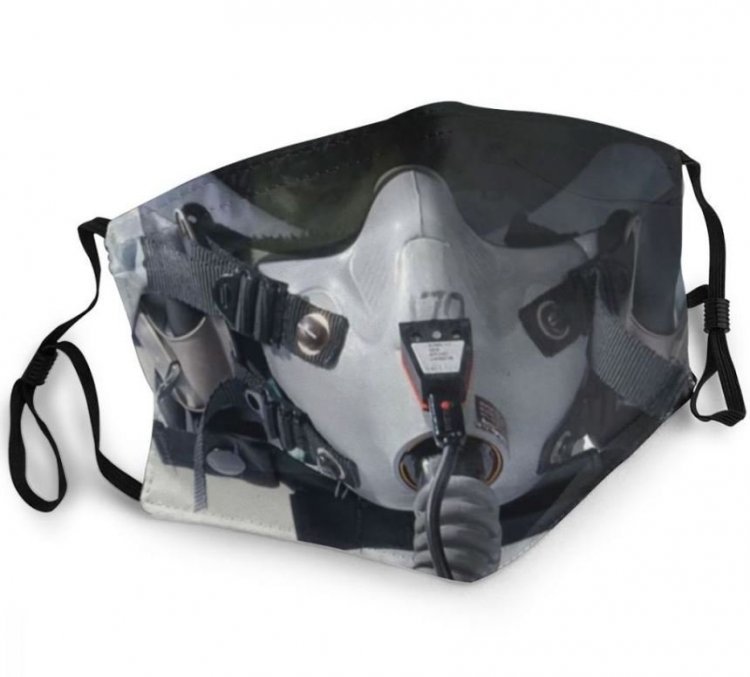 Маска захисна для обличчя Fighter Pilot Helmet + 2 вугільні фільтри 