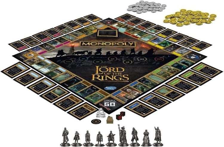 Монополия настольная игра Monopoly: The Lord of The Rings Edition Board Game Властелин колец (примята упаковка)