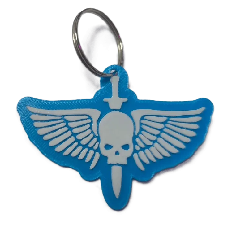 Брелок WarHammer Space Marines Keychain ABS пластик Вархаммер Ультрамарины 6 см.