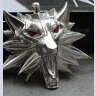 Медальон 3D Ведьмак (The Witcher) металл серый