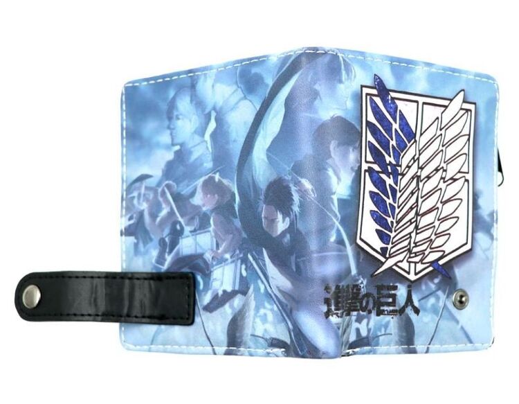 Кошелёк Attack on Titan Атака титанов Wallet Разведкорпус бумажник на кнопке