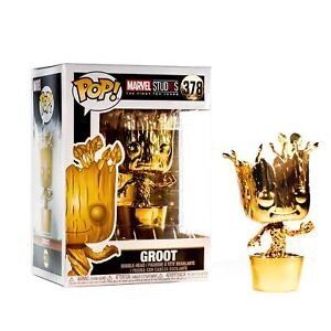 Фигурка Funko Pop! Marvel Groot (Gold Chrome) Exclusive