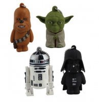 Набір брелоки - Star Wars - Yoda Darth Vader Chewbacca R2-D2