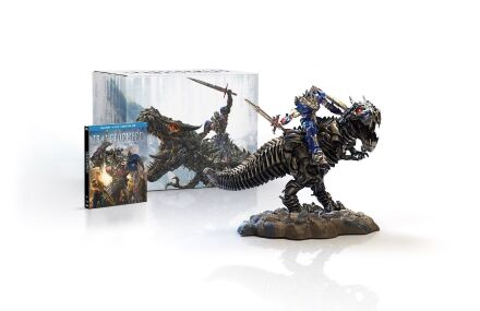 Transformers: Age of Extinction Limited Edition Gift Set with Grimlock and Optimus Collectible Statue [Blu-ray]