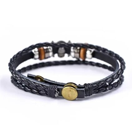 Браслет One Piece Anime Leather Luffy Bracelet 22 см.