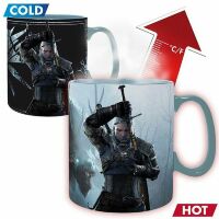 Чашка хамелеон WITCHER Geralt and Ciri Ведьмак кружка Геральт и Цири 460 мл (меняет цвет)