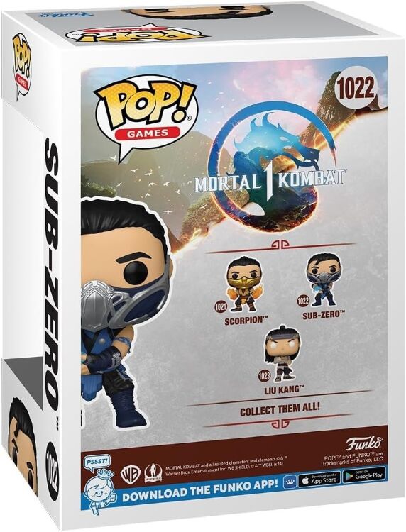 Фигурка Funko Pop Mortal Kombat Sub Zero Фанко Саб Зиро 1022 