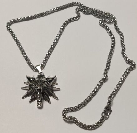 Кулон Геральта медальйон 3D Відьмак (The Witcher) з нержавіючої сталі №5