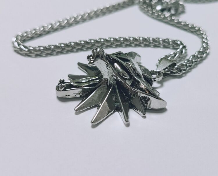 Кулон Геральта медальйон 3D Відьмак (The Witcher) з нержавіючої сталі №5