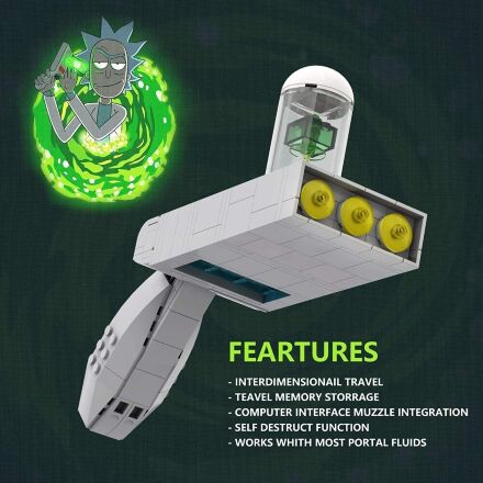 Портальна гармата конструктор Рік та Морті Rick and Morty Portal Gun Building Kit
