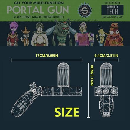 Портальна гармата конструктор Рік та Морті Rick and Morty Portal Gun Building Kit