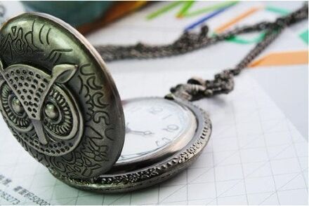 Годинники Dark Black Pocket Watch Charm Harry Potter Owl