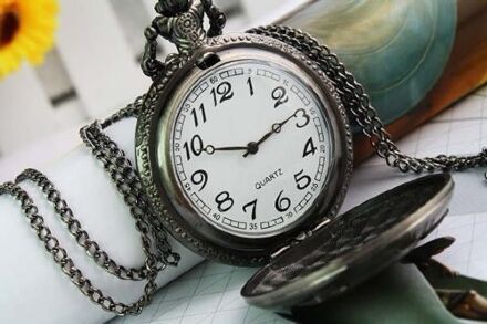 Годинники Dark Black Pocket Watch Charm Harry Potter Owl